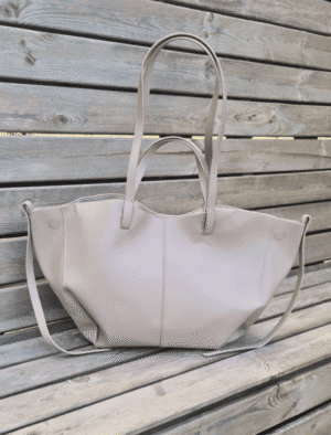 Skuldertaske stor taupe